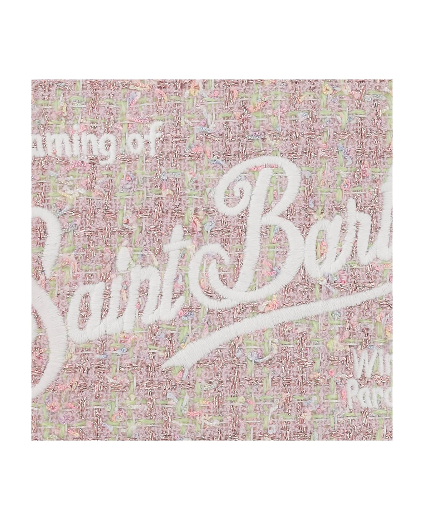 MC2 Saint Barth Aline Tweed Clutch With Logo - Pink