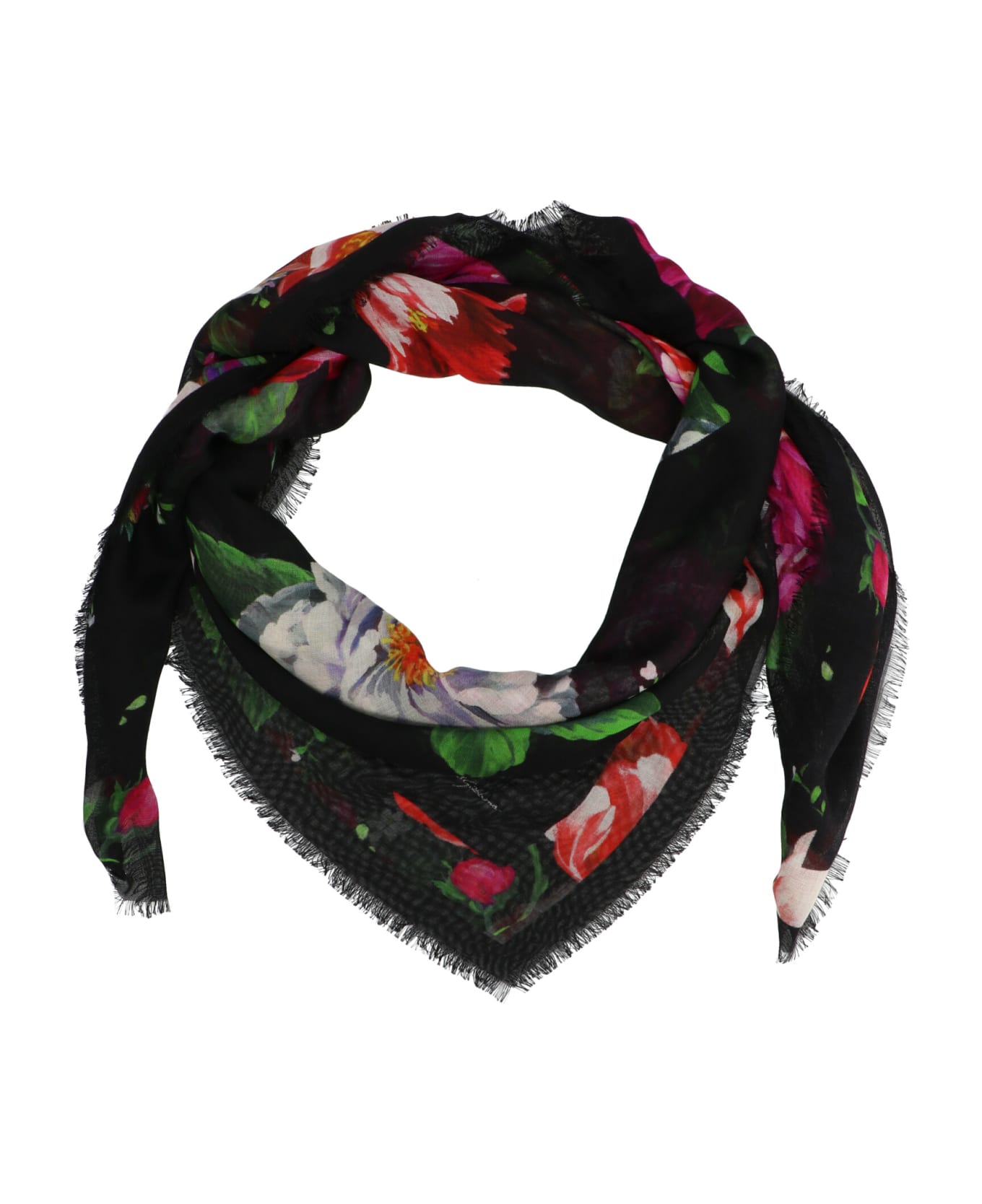 Dolce & Gabbana Floral Print Scarf - Multicolor