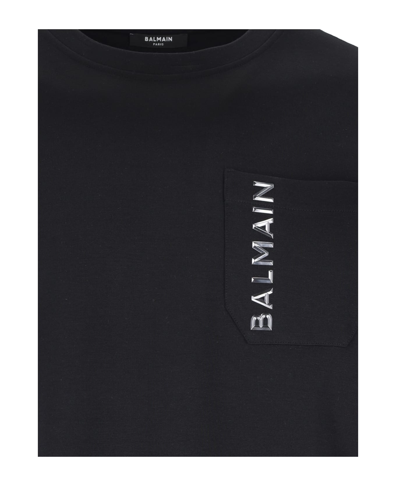 Balmain T-shirt With Logo - Black シャツ