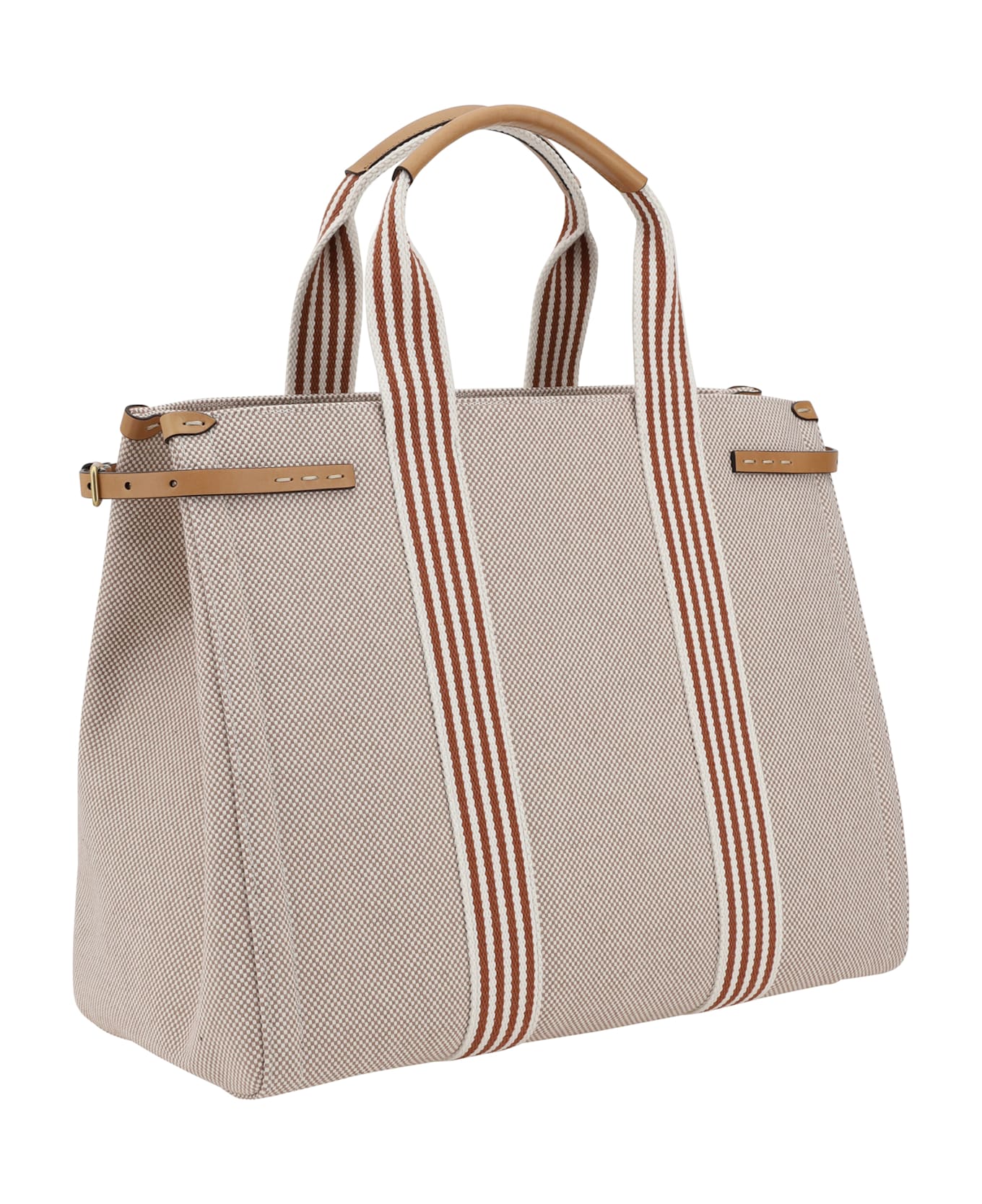 Valentino Garavani Cotton Tote Bag - Naturale/tobacco/bianco/t.di Moro/natura