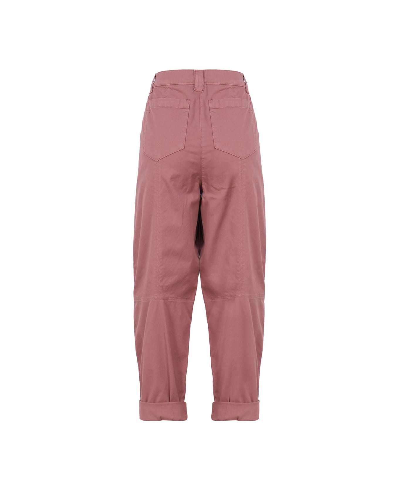 Pinko Carrot Pants In Cavallery Fabric - Pink