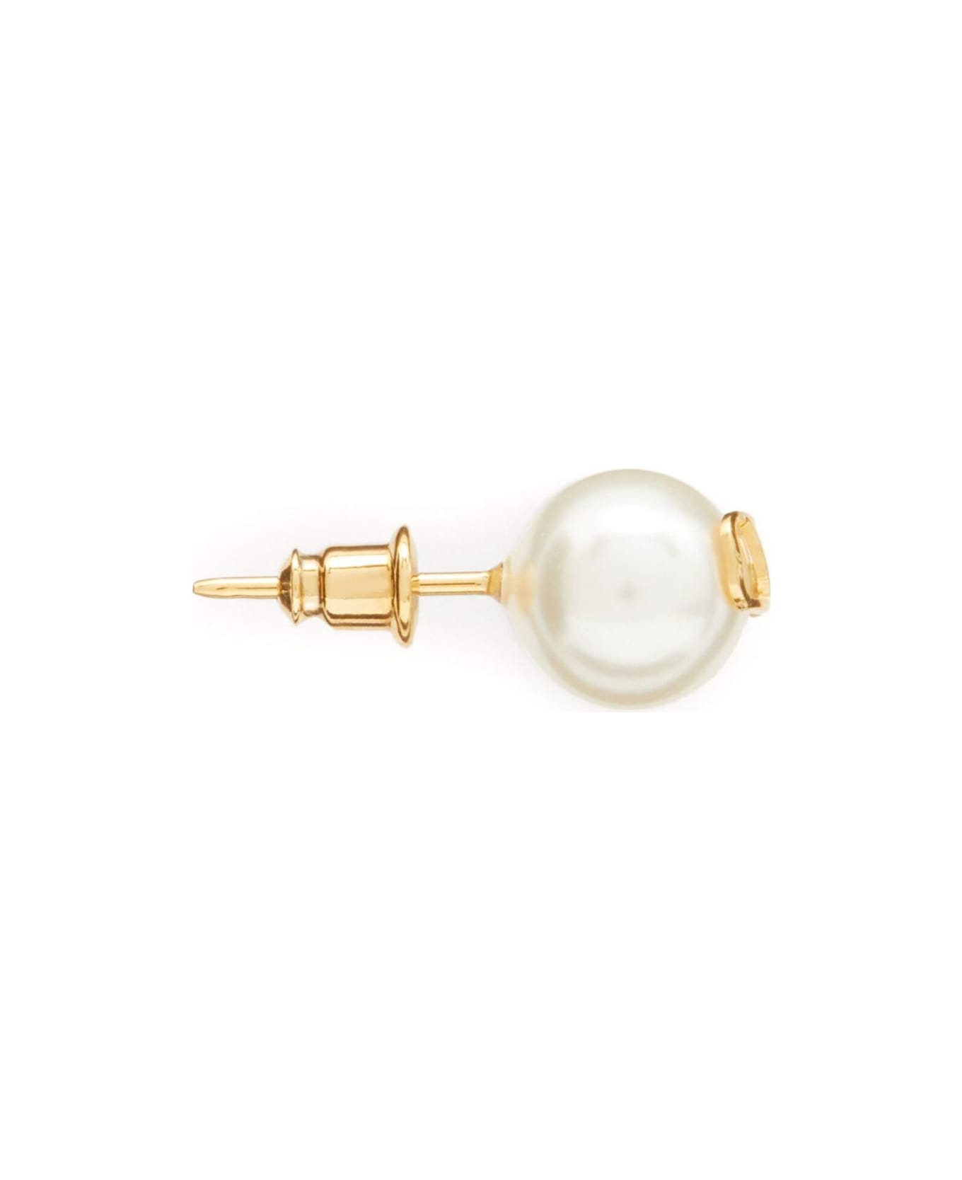 Valentino Garavani Vlogo Pearl Earrings - Golden