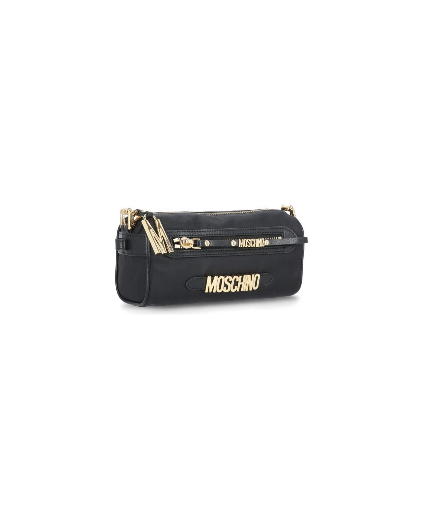 Moschino Shoulder Strap With Logo - Black