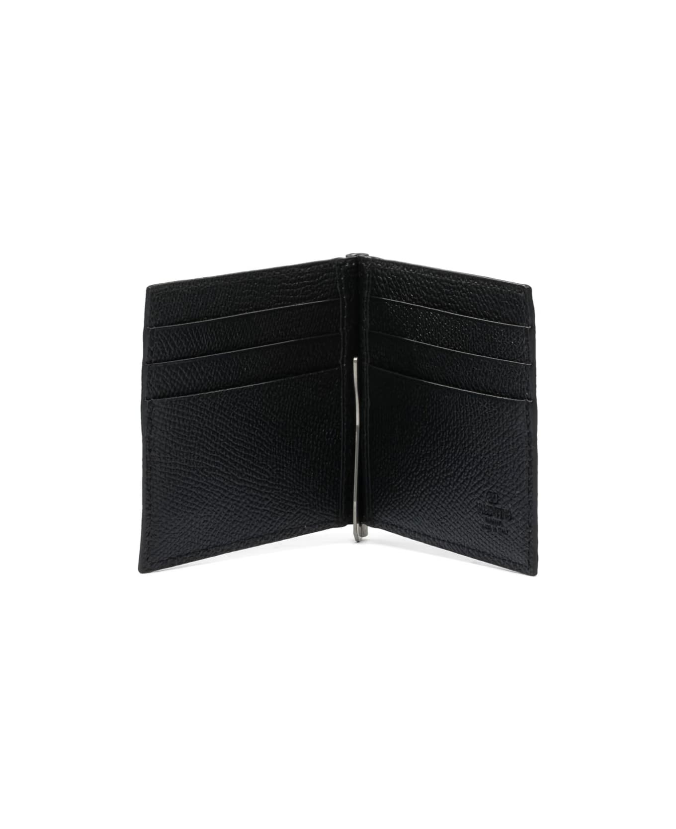 Valentino Garavani Vlogo Leather Wallet - Black