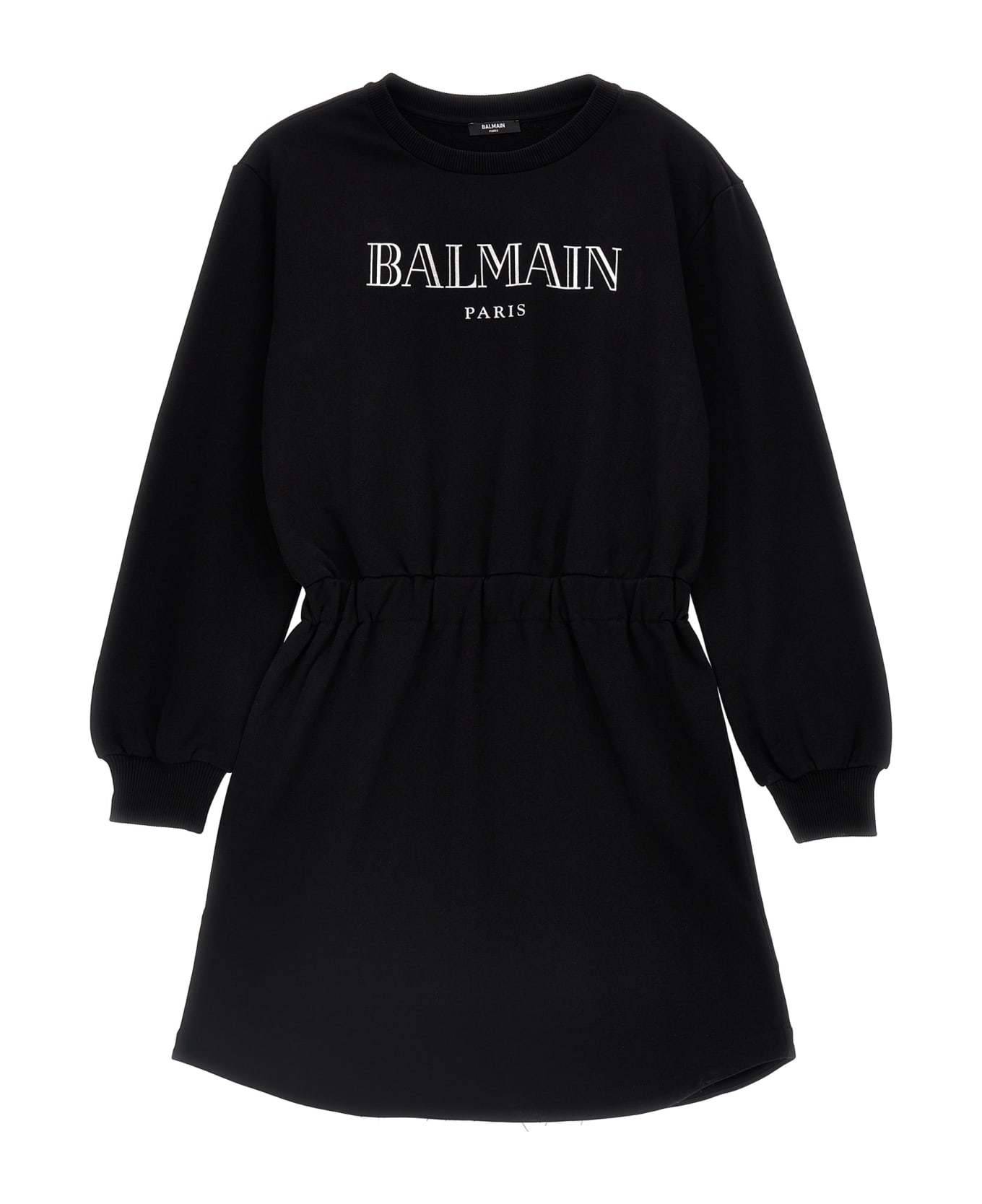 Balmain Logo Print Dress - Black