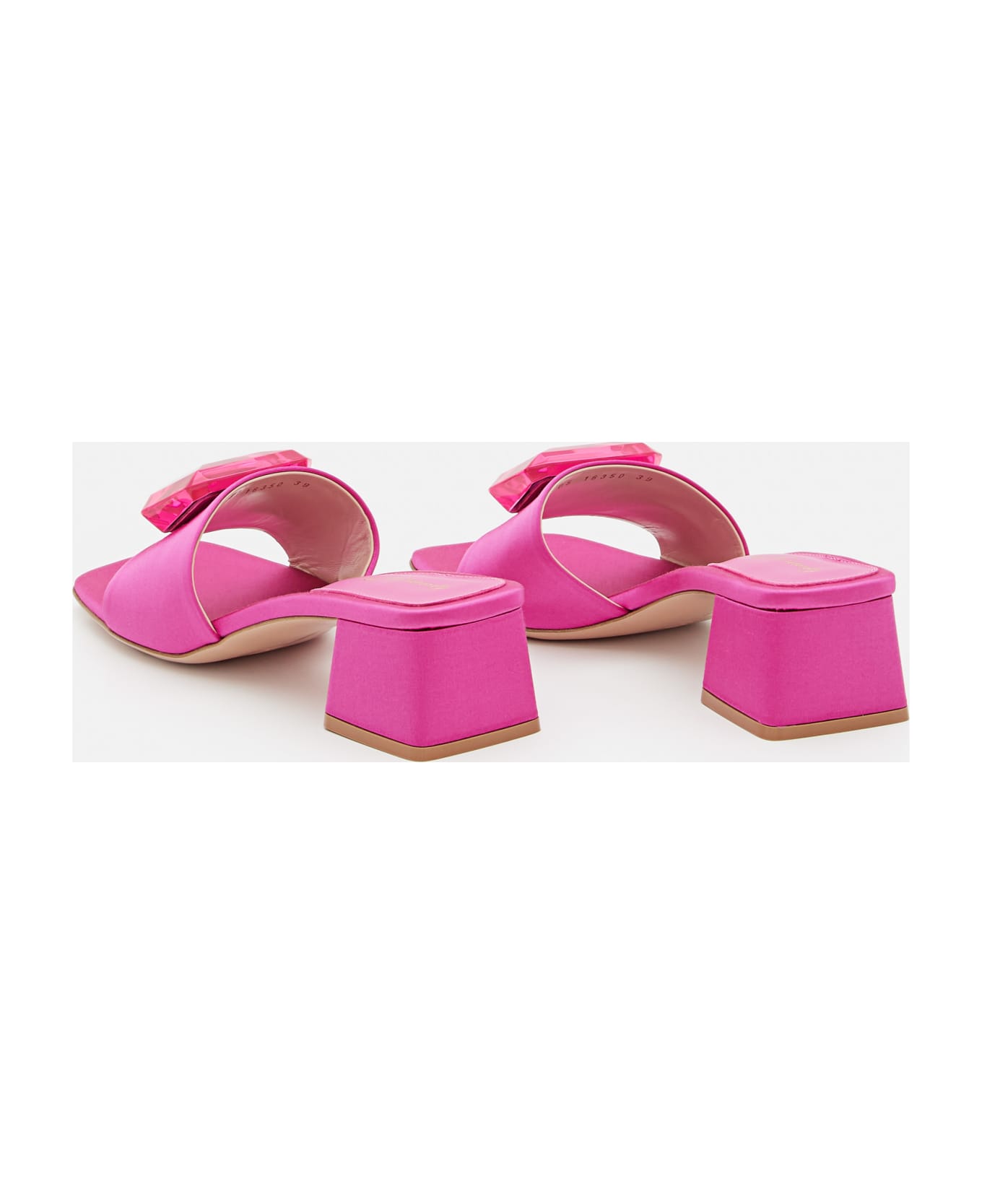 Gianvito Rossi 45mm Satin Sandals - Pink