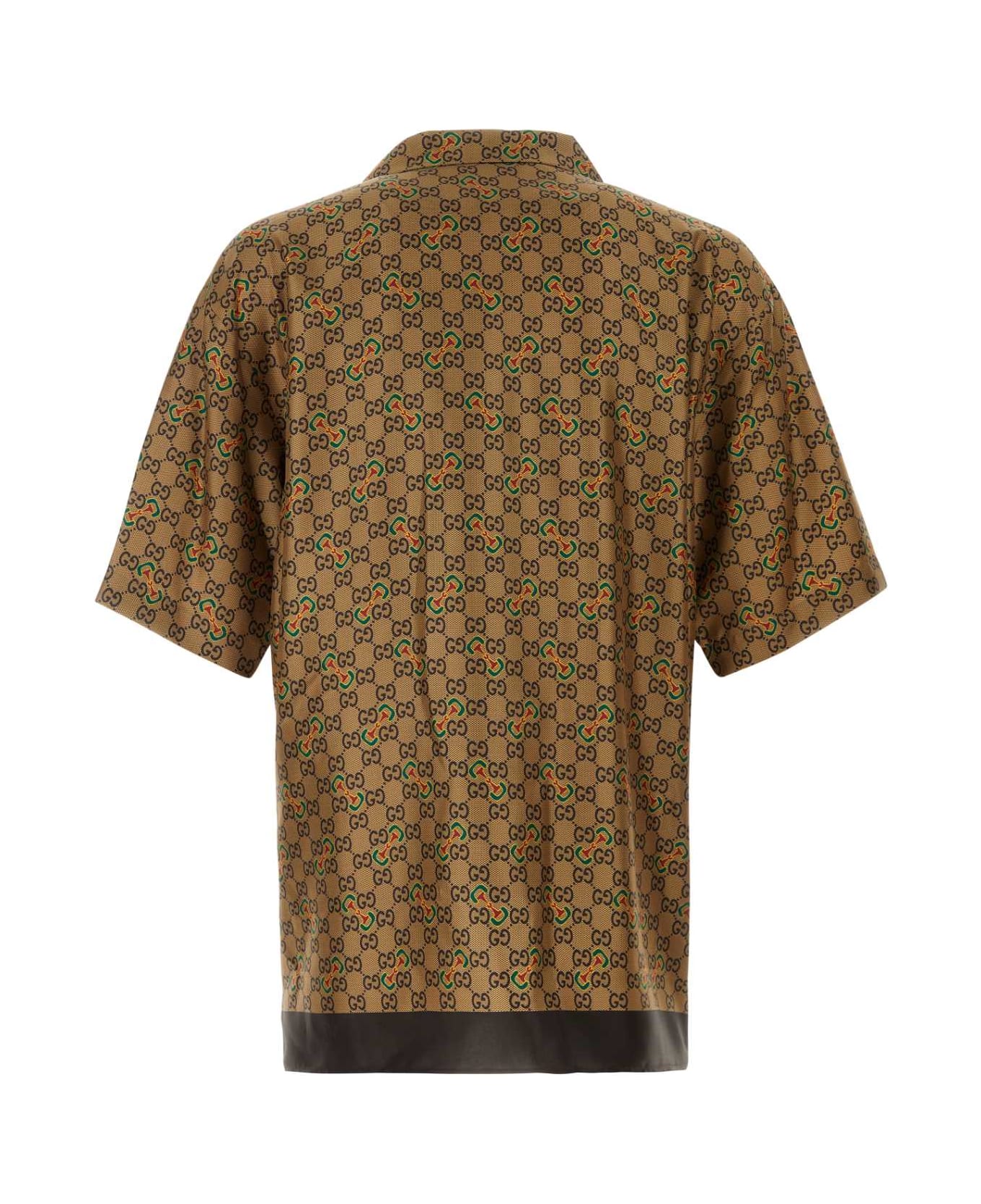 Gucci Printed Twill Shirt - GREENGOLDMC