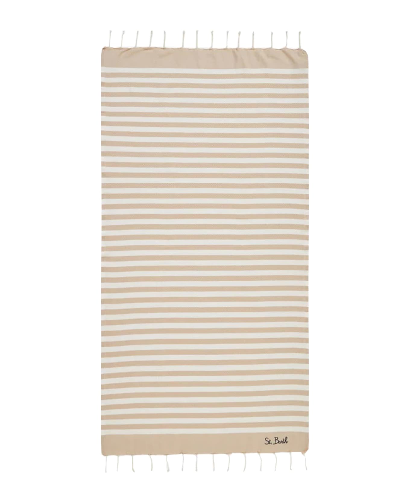 MC2 Saint Barth Beach Towel - White/beige ビーチタオル