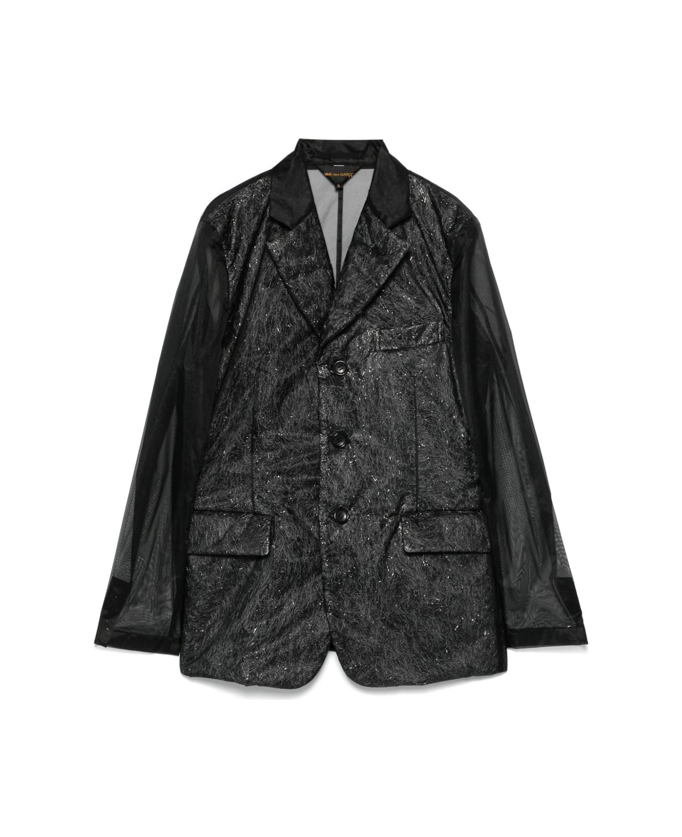 Comme des Garçons Chiffon Blazer Jacket - Black