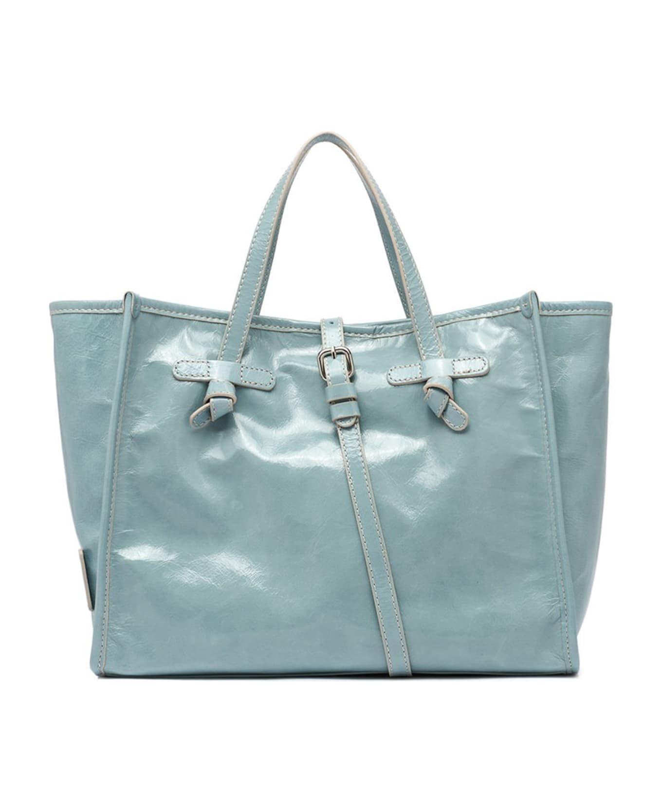 Gianni Chiarini Marcella Shopping Bag In Translucent Leather - AZUR