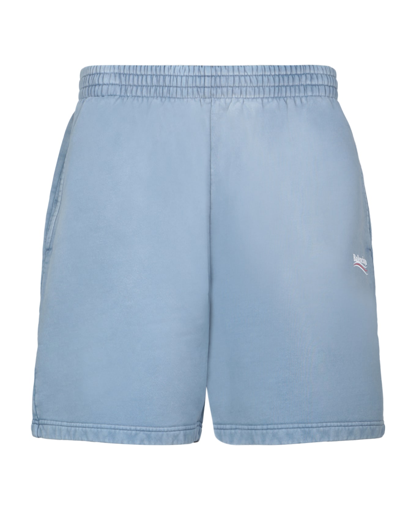 Balenciaga Faded Political Campaign Sweat Shorts - FADED BLUE WHITE RED