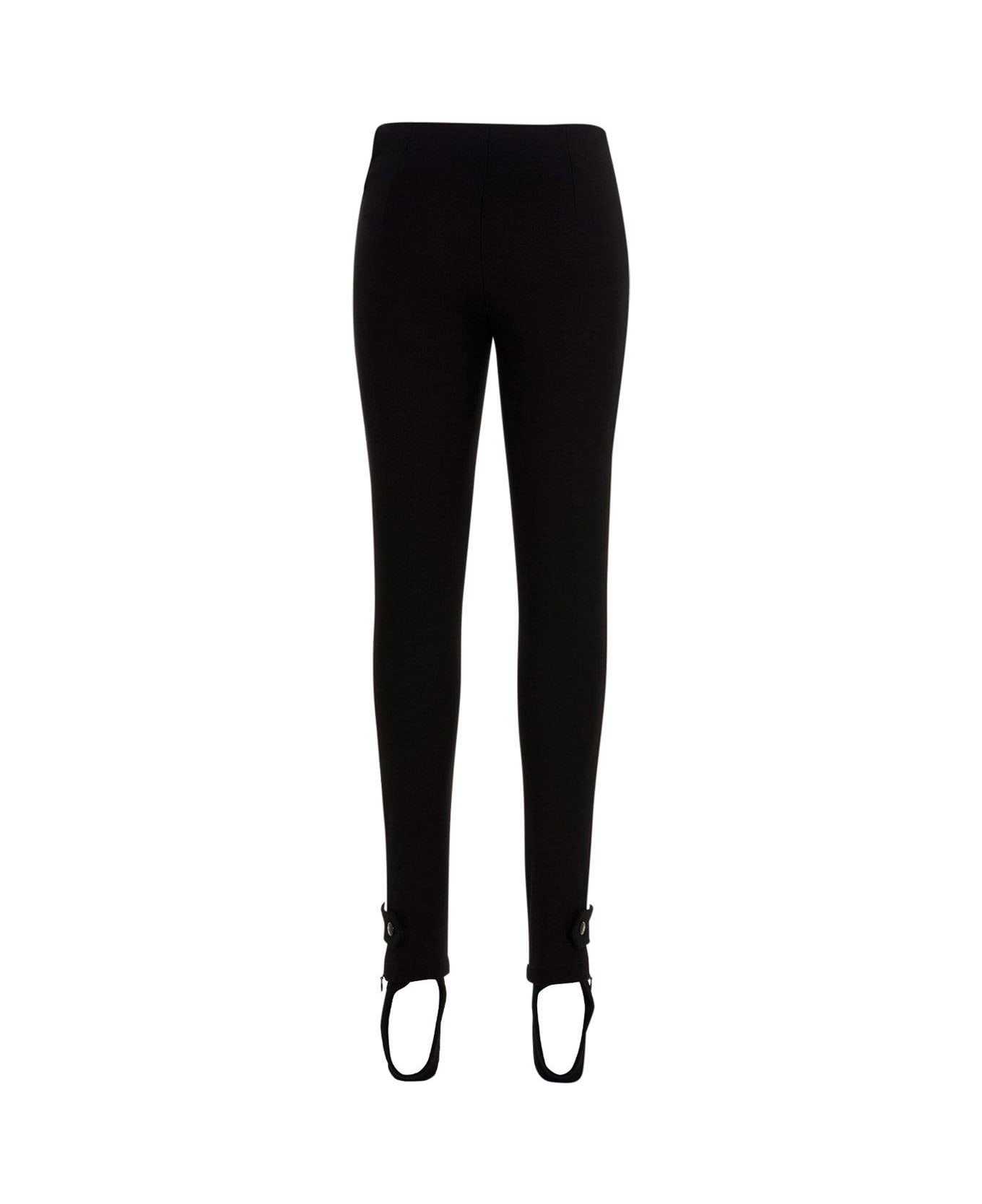Moncler Logo Patch Leggings - BLACK