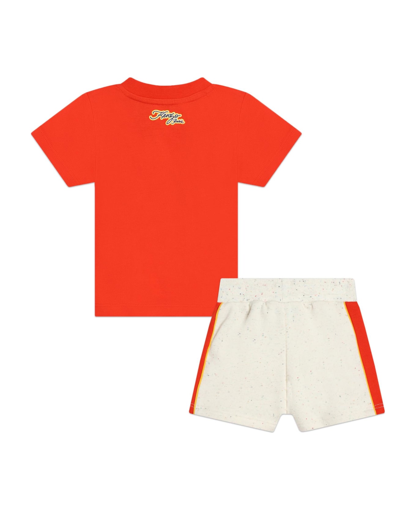 Kenzo Kids Completo Con Stampa - Red ボディスーツ＆セットアップ