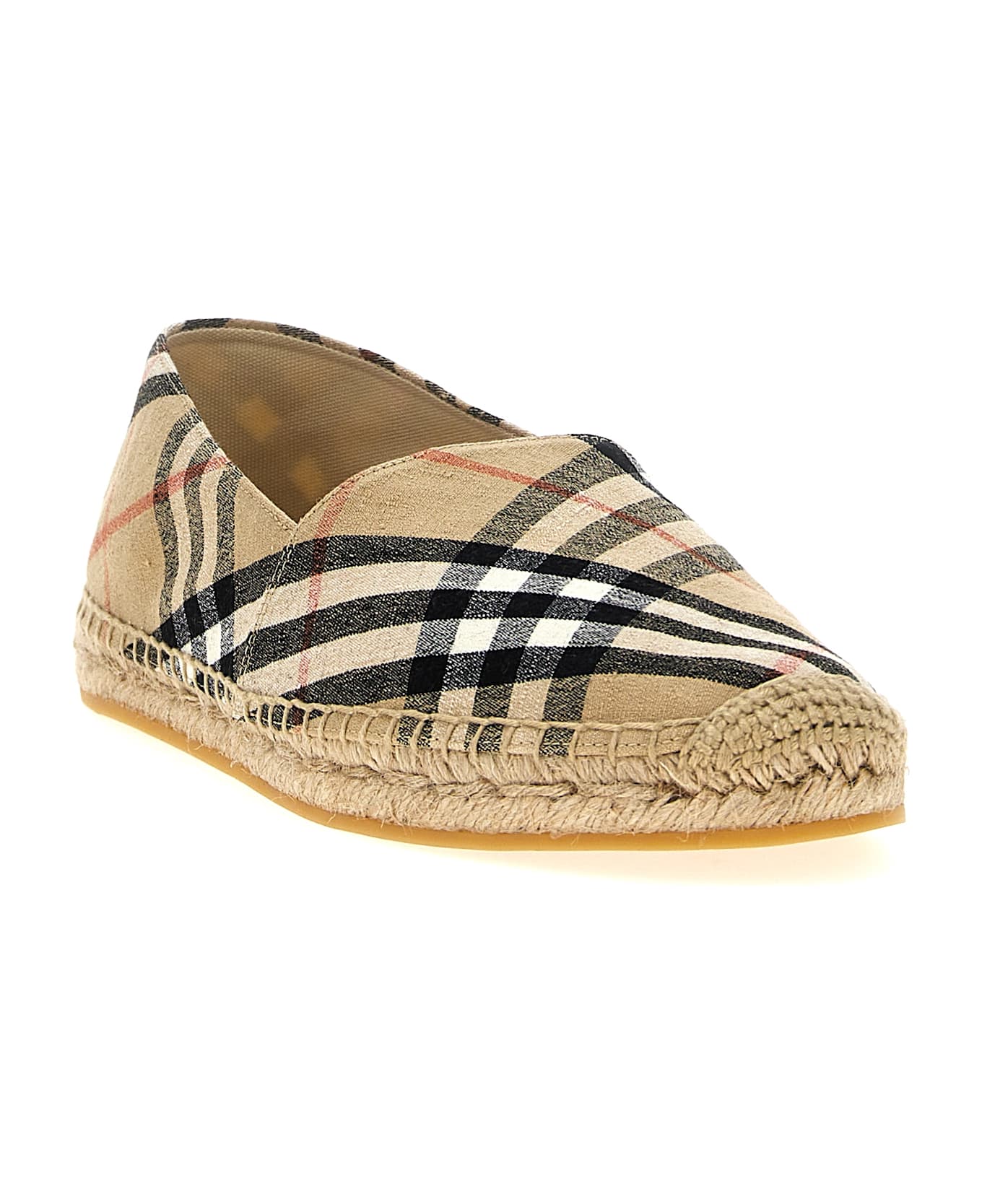 Burberry 
mews Check 
 Espadrilles - Beige