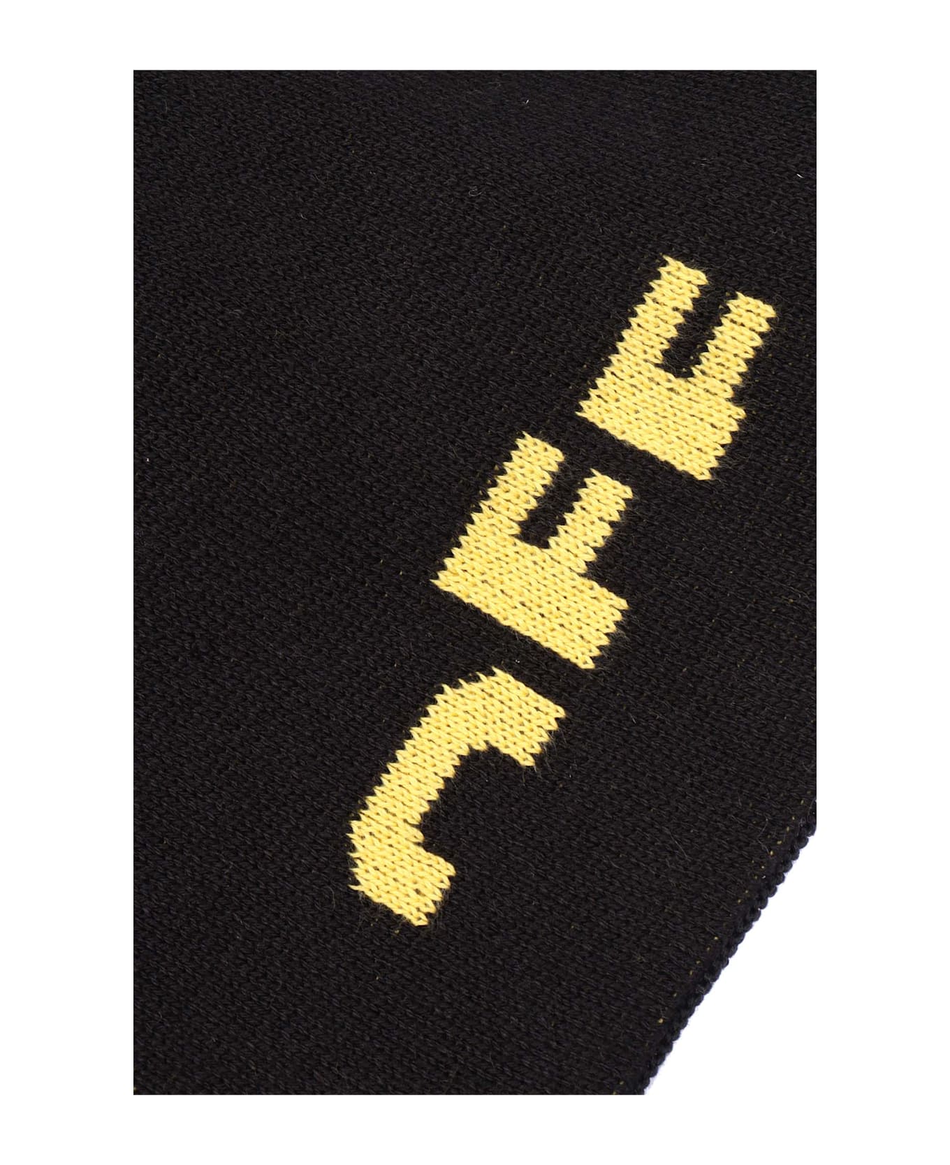 Off-White Type Logo Scarf Black - Yellow - BLACK