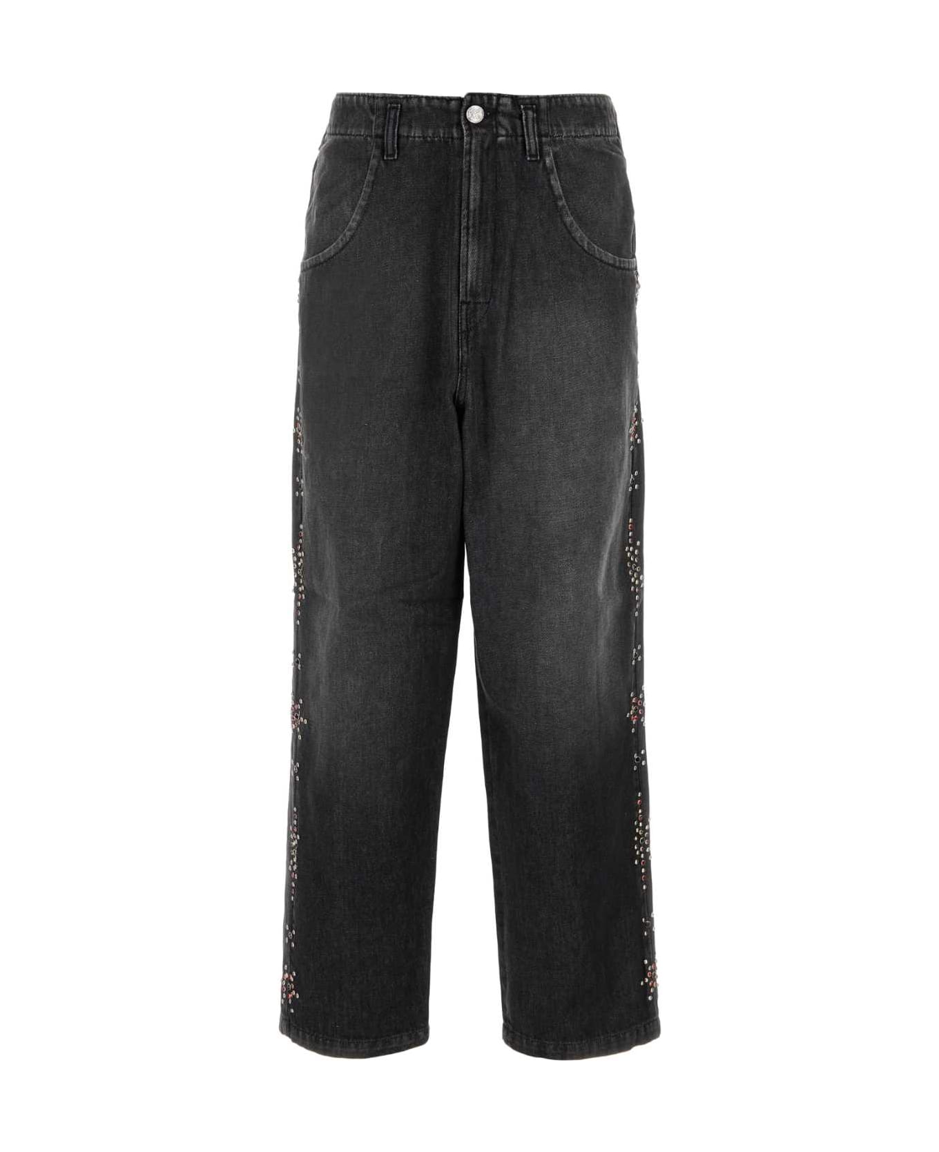 Bluemarble Black Denim Jeans - BLACK デニム