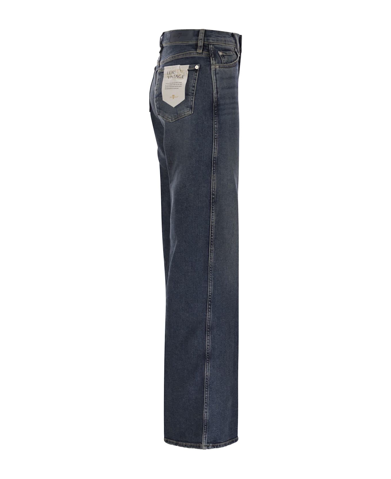 7 For All Mankind Lotta Bay Mid - High-waisted Jeans - Dark Denim