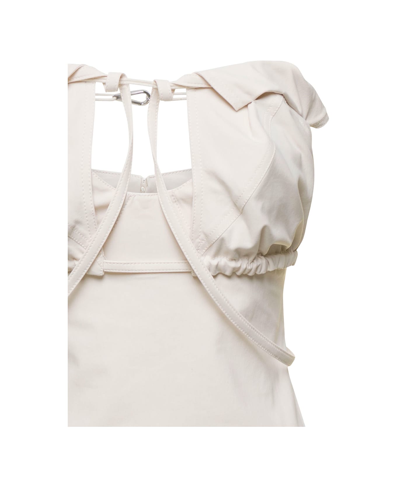 Jacquemus La Robe Bikini Deconstructed Strapless Dress - White ワンピース＆ドレス