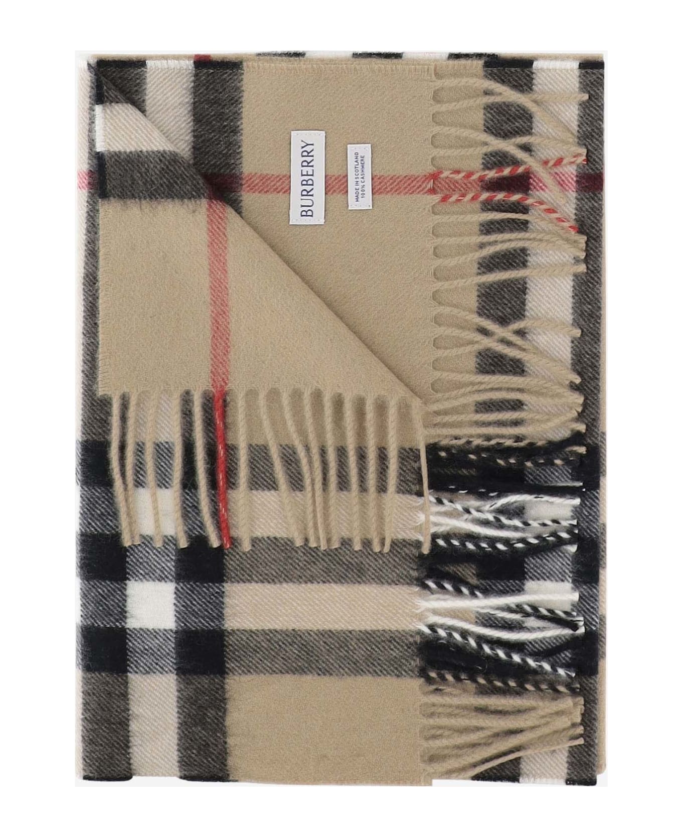 Burberry Cashmere Check Scarf - BEIGE スカーフ＆ストール