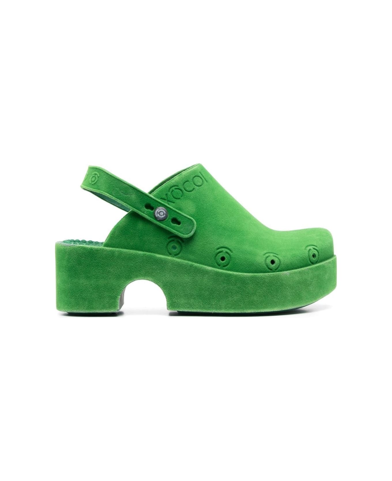 Xocoi Slingback Platform Mules - Green