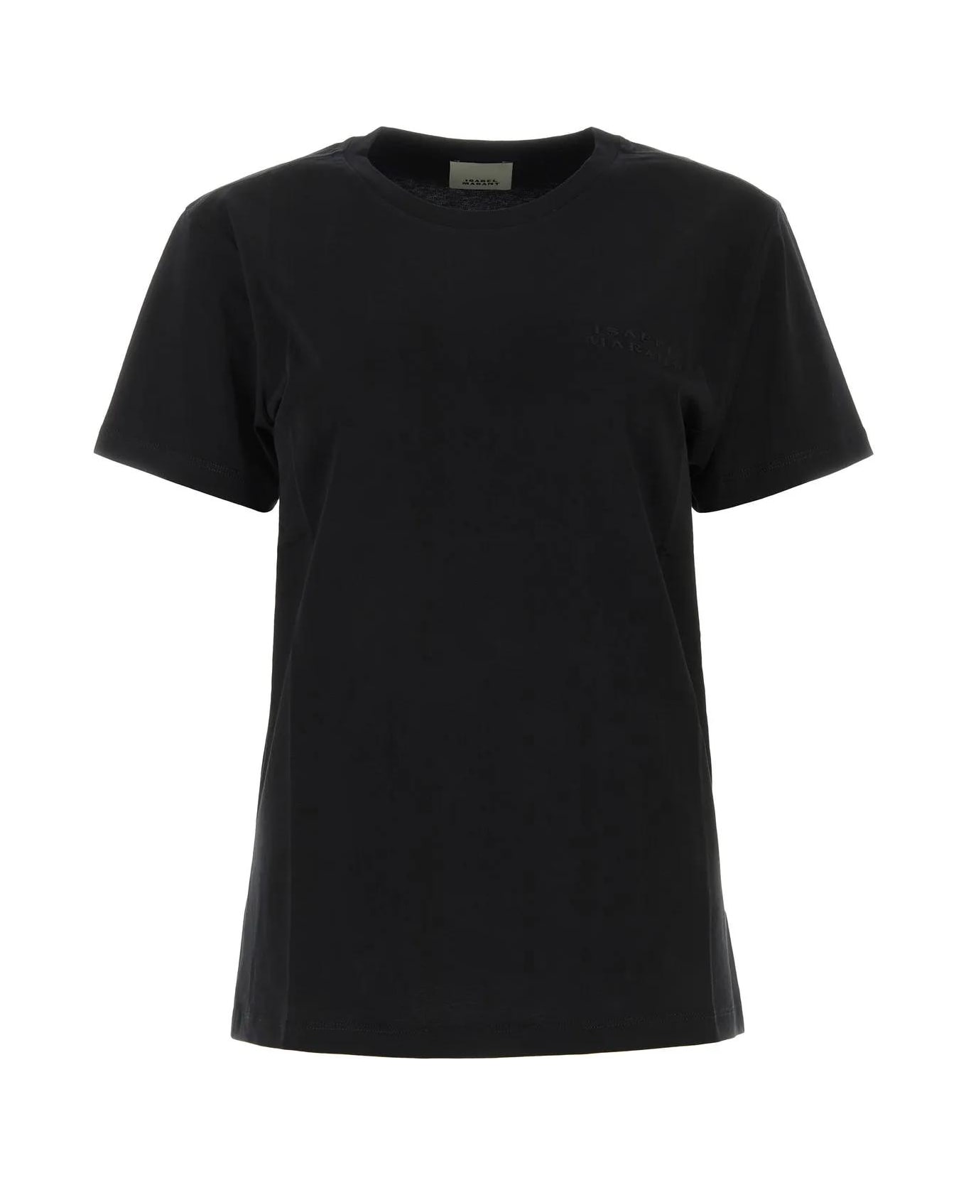 Isabel Marant Black Cotton Vidal T-shirt - Bk Black