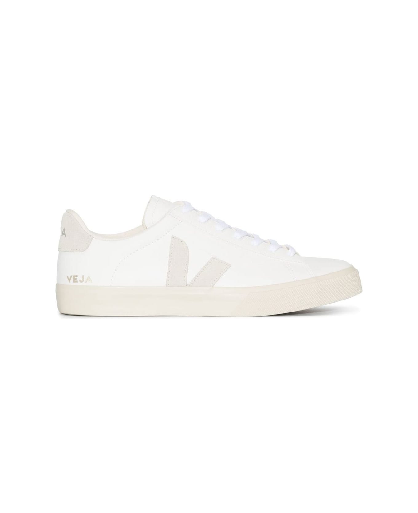 Veja White Low-top Sneakers With Logo Patch In Leather Man Veja - White