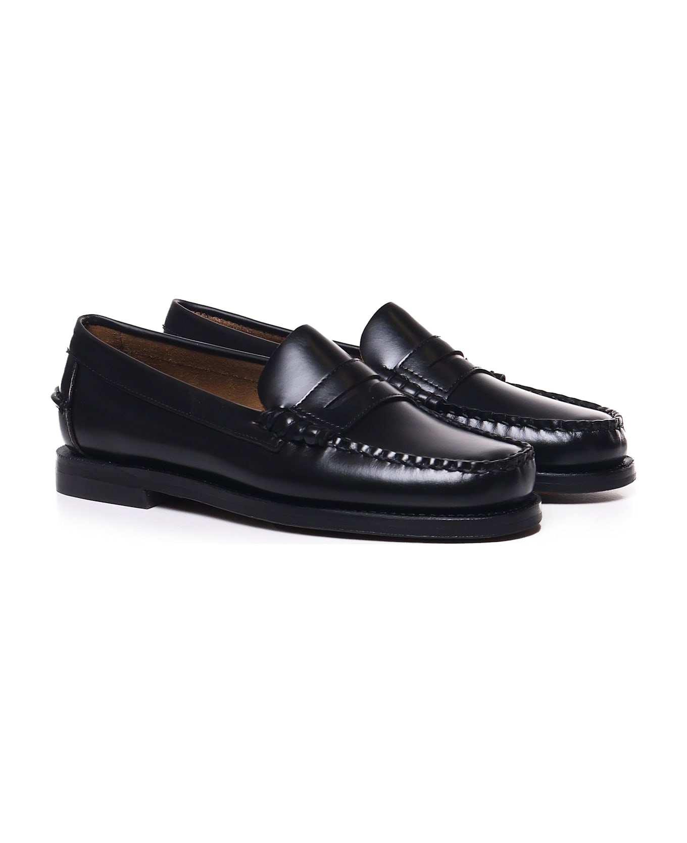 Sebago Classic Dan Loafers In Soft Leather - Black