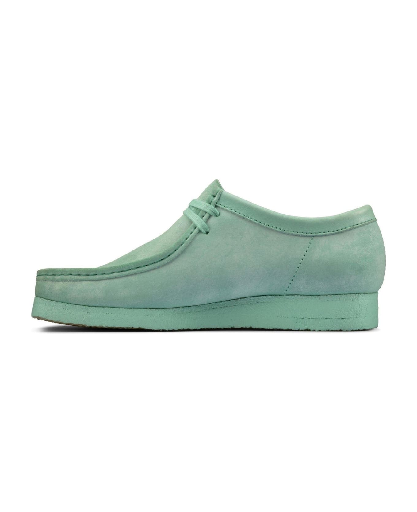 Clarks Wallabe Leather Loafers - Green フラットシューズ