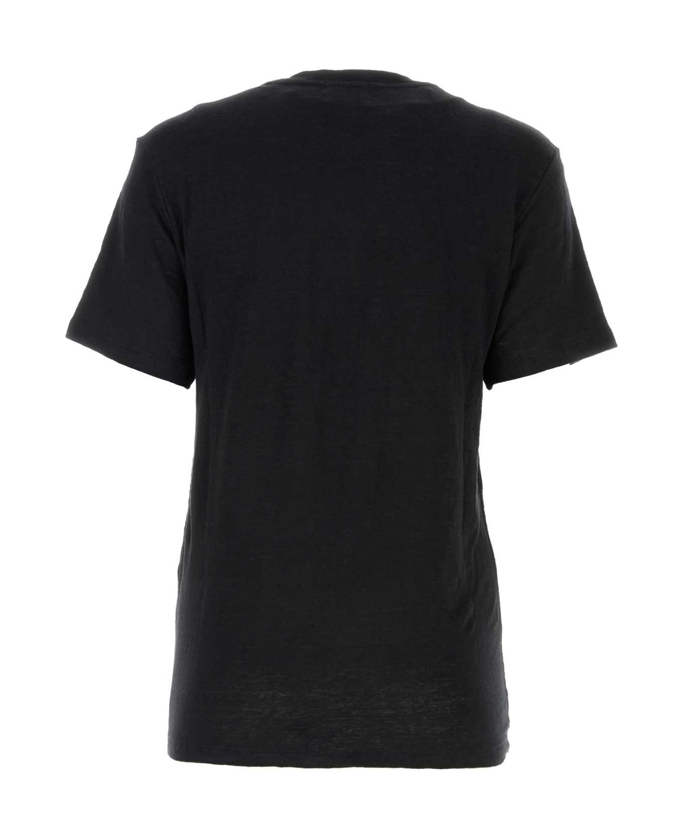 Marant Étoile Black Linen Zewel T-shirt - Black