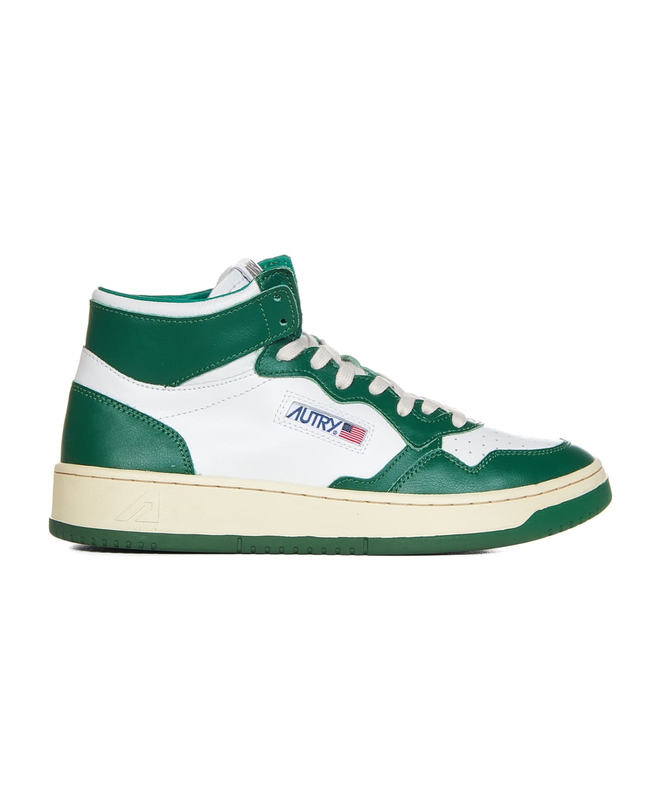 Autry Medalist Mid Sneakers - WHITE-GREEN