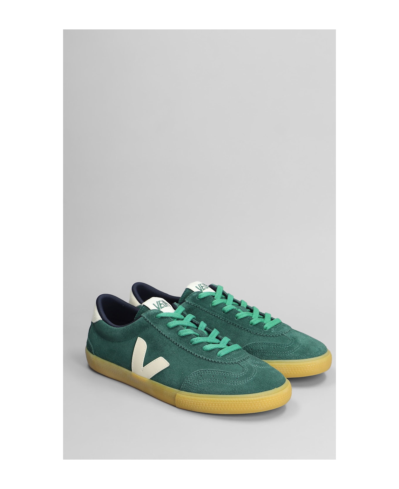 Veja Volley Sneakers In Green Suede - green