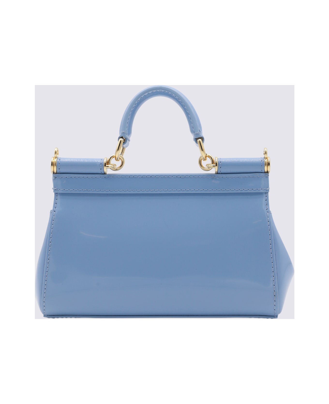 Dolce & Gabbana Ligth Blue Leather Sicily Top Handle Bag - CARTA DA ZUCCHERO