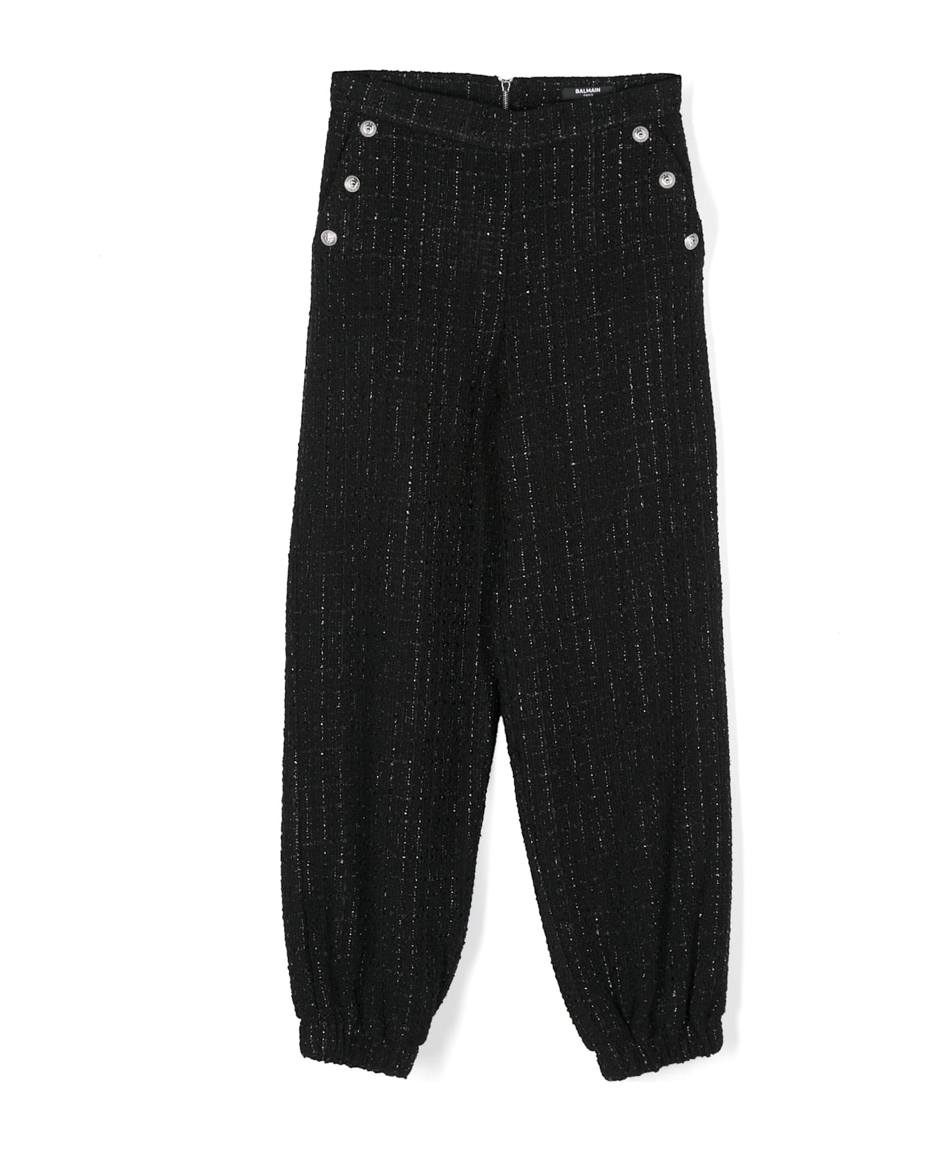 Balmain Pantaloni Con Bottoni - Black ボトムス