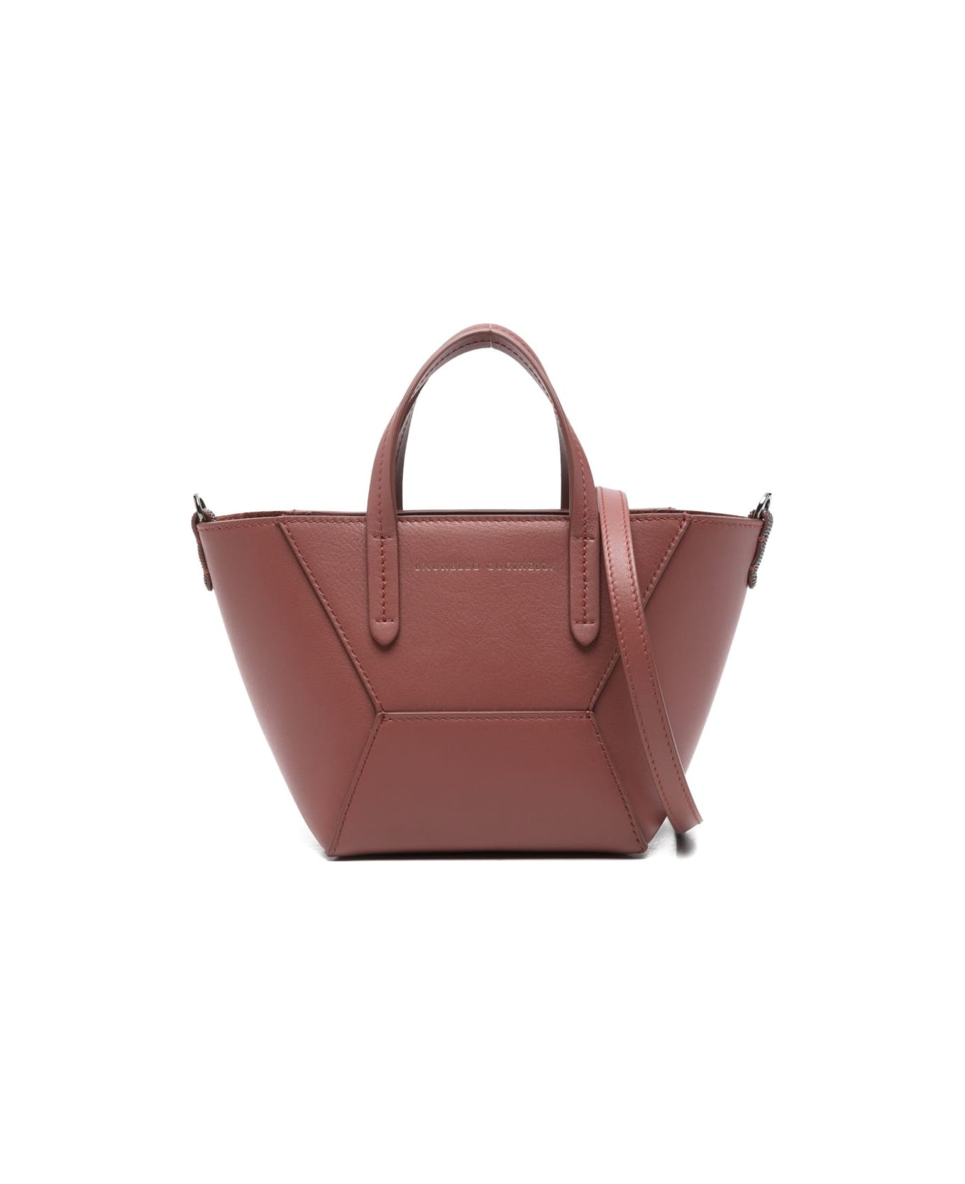 Brunello Cucinelli Leather Tote Bag - Red