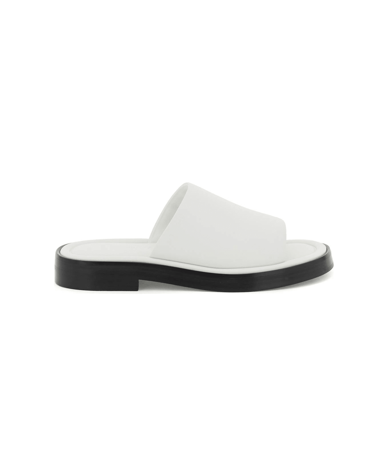 Ferragamo Leather Slides - WHITE
