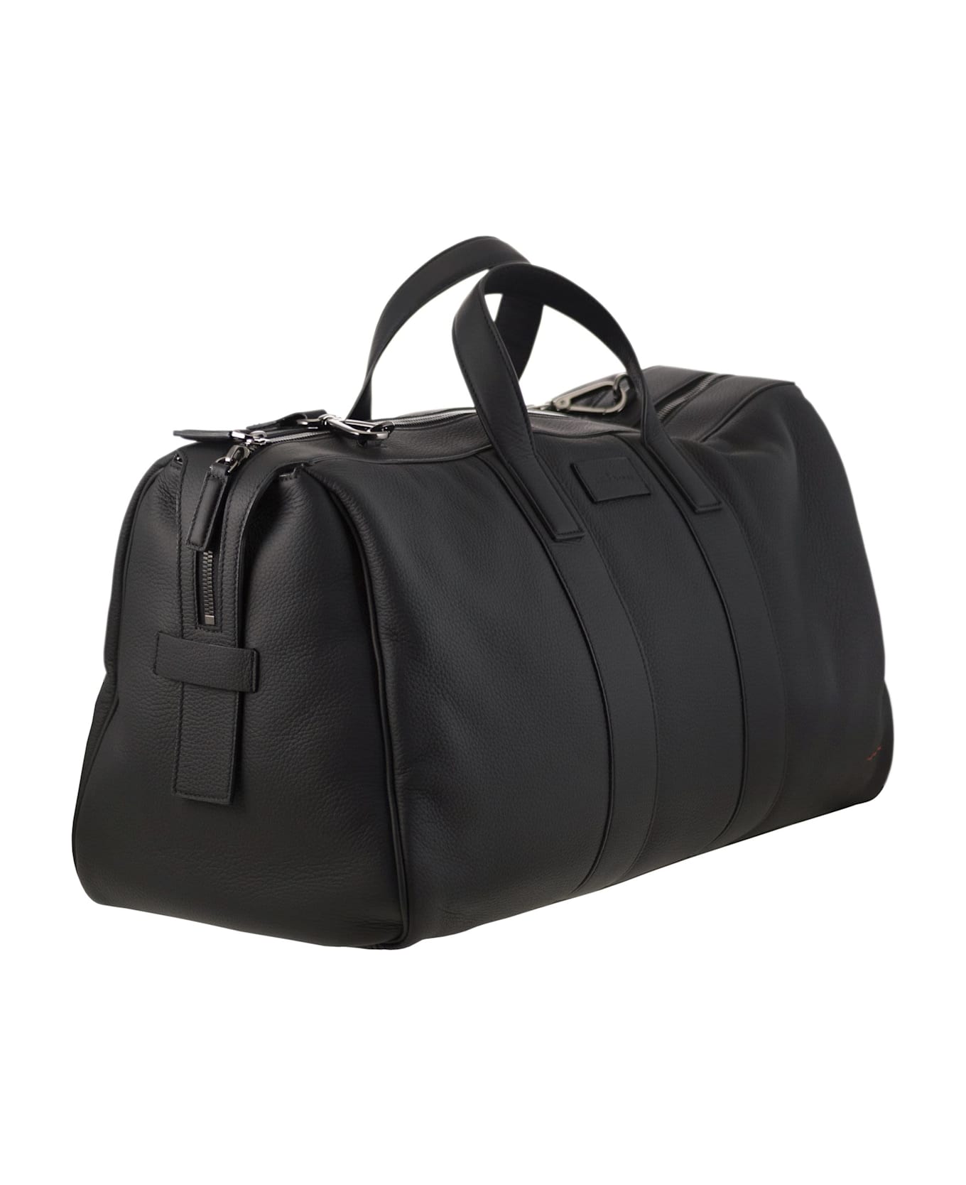 Kiton Deerskin Duffle Bag - Black