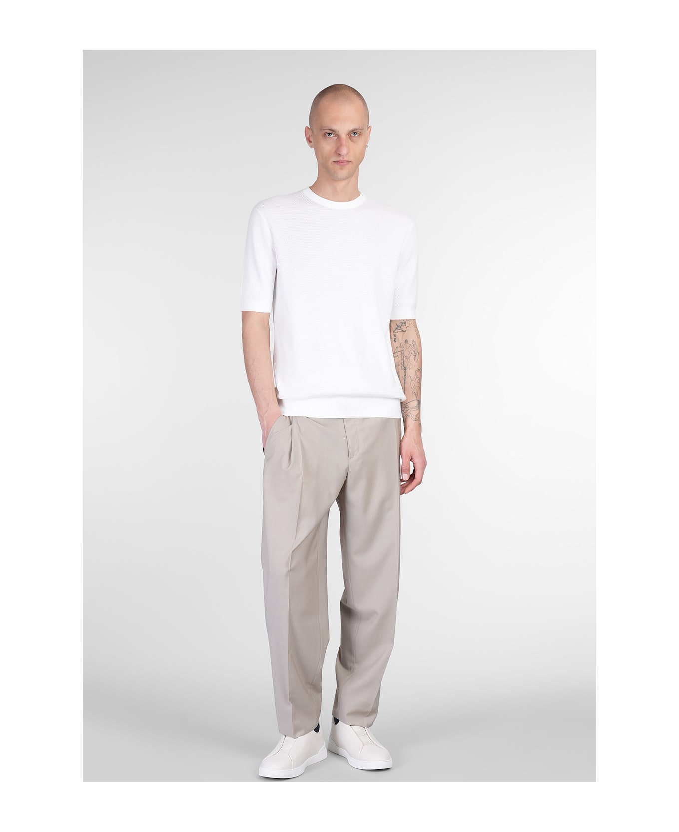 Zegna T-shirt In White Cotton - white