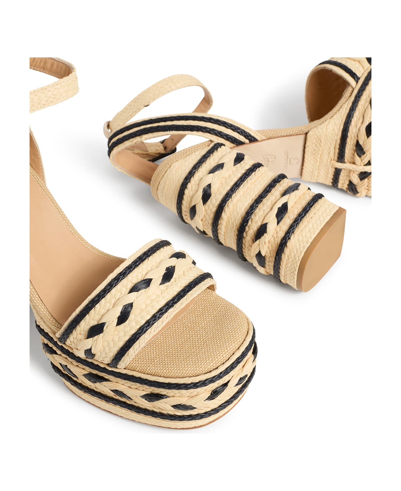 Castañer Two-tone Flash Sandals With Strap - NATURAL