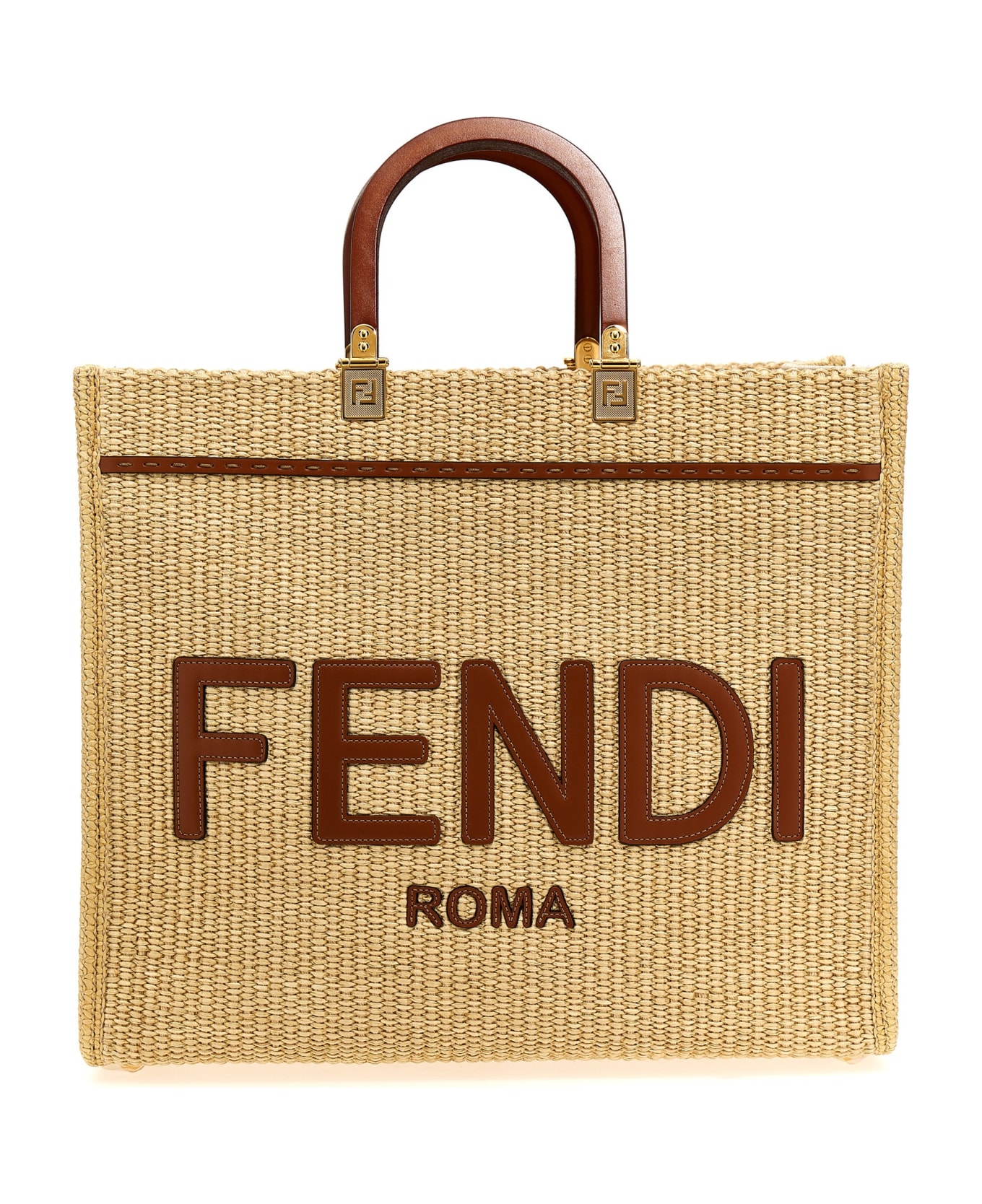 Fendi 'fendi Sunshine Medium' Shopping Bag - Beige