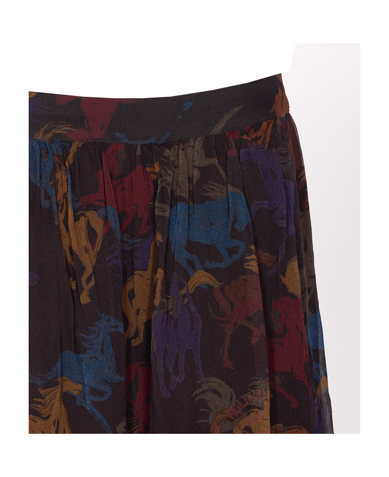 Zadig 
Voltaire Jadys Mousseline Horses Skirt - Brown
