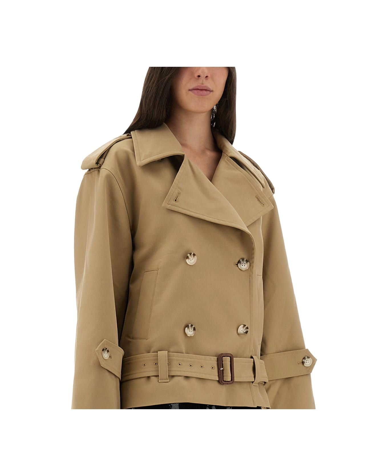 self-portrait Trench Jacket - BEIGE