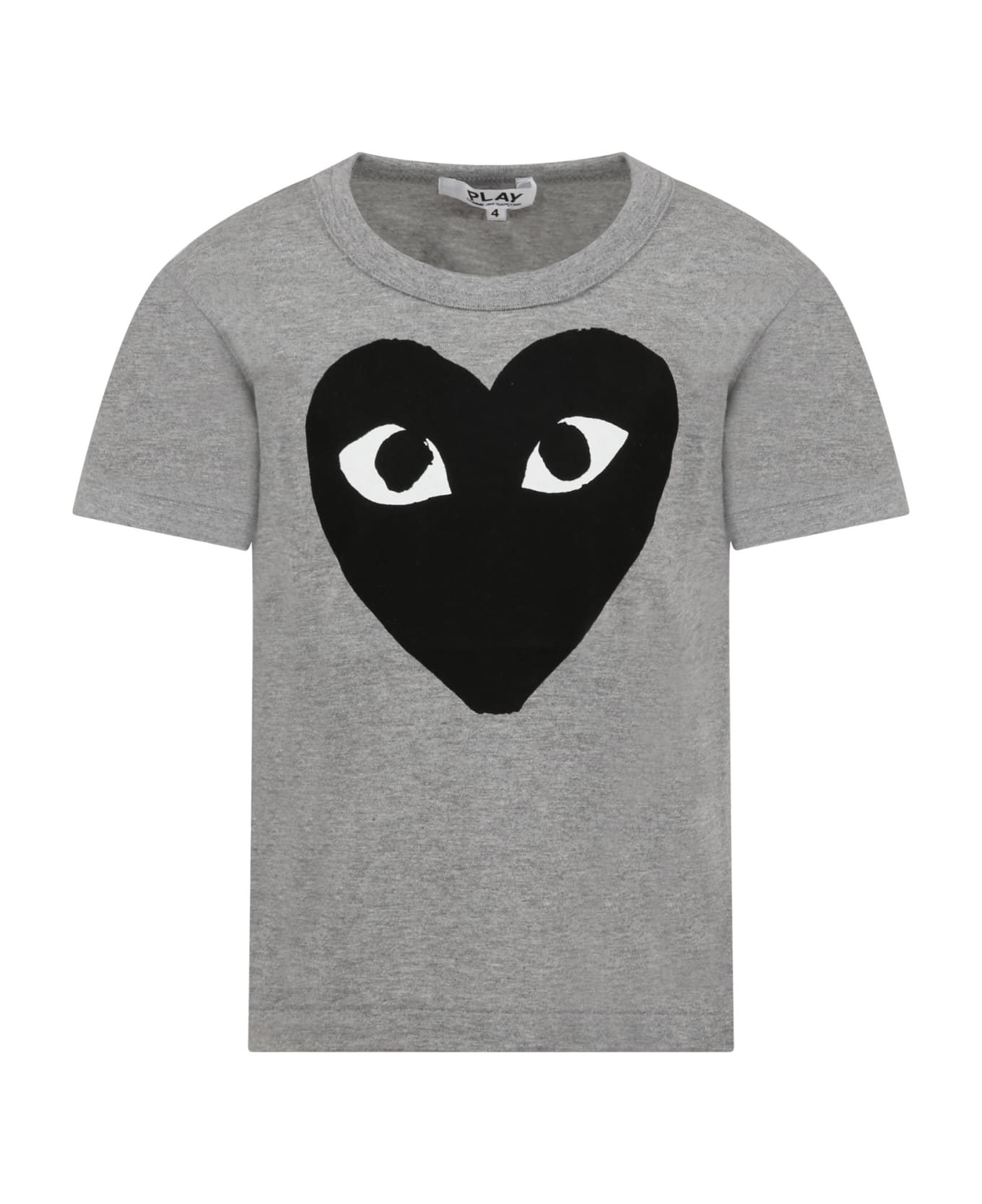 Comme des Garçons Play Grey T-shirt For Kids With Logo - Grey Tシャツ＆ポロシャツ