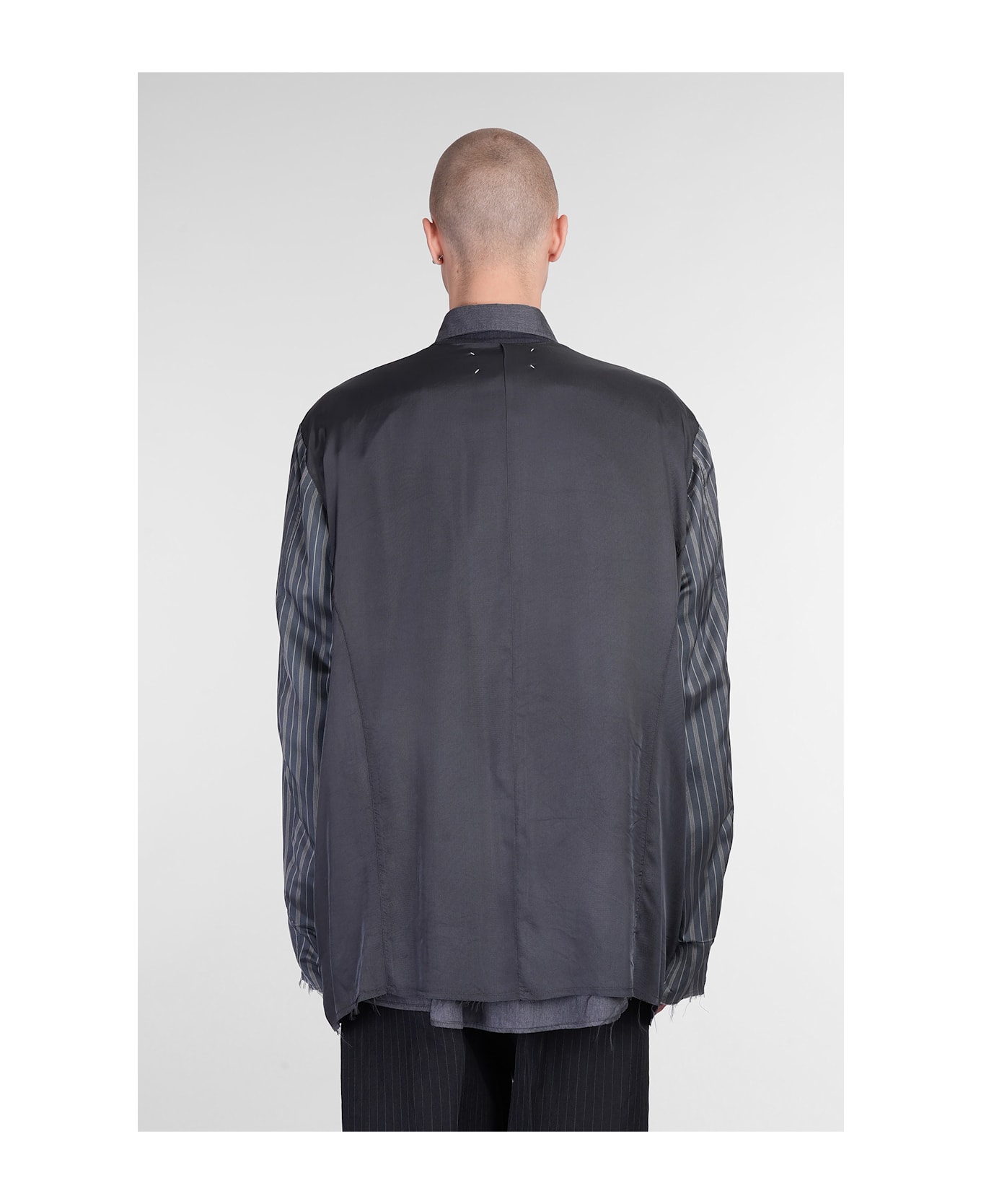 Maison Margiela Casual Jacket In Multicolor Wool - CHARCOAL