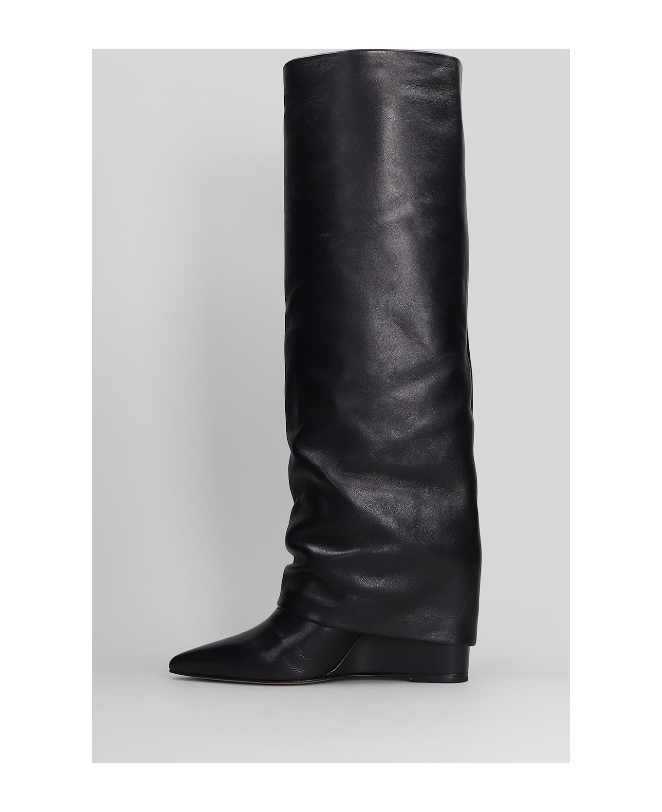 The Seller High Heels Boots In Black Leather - black