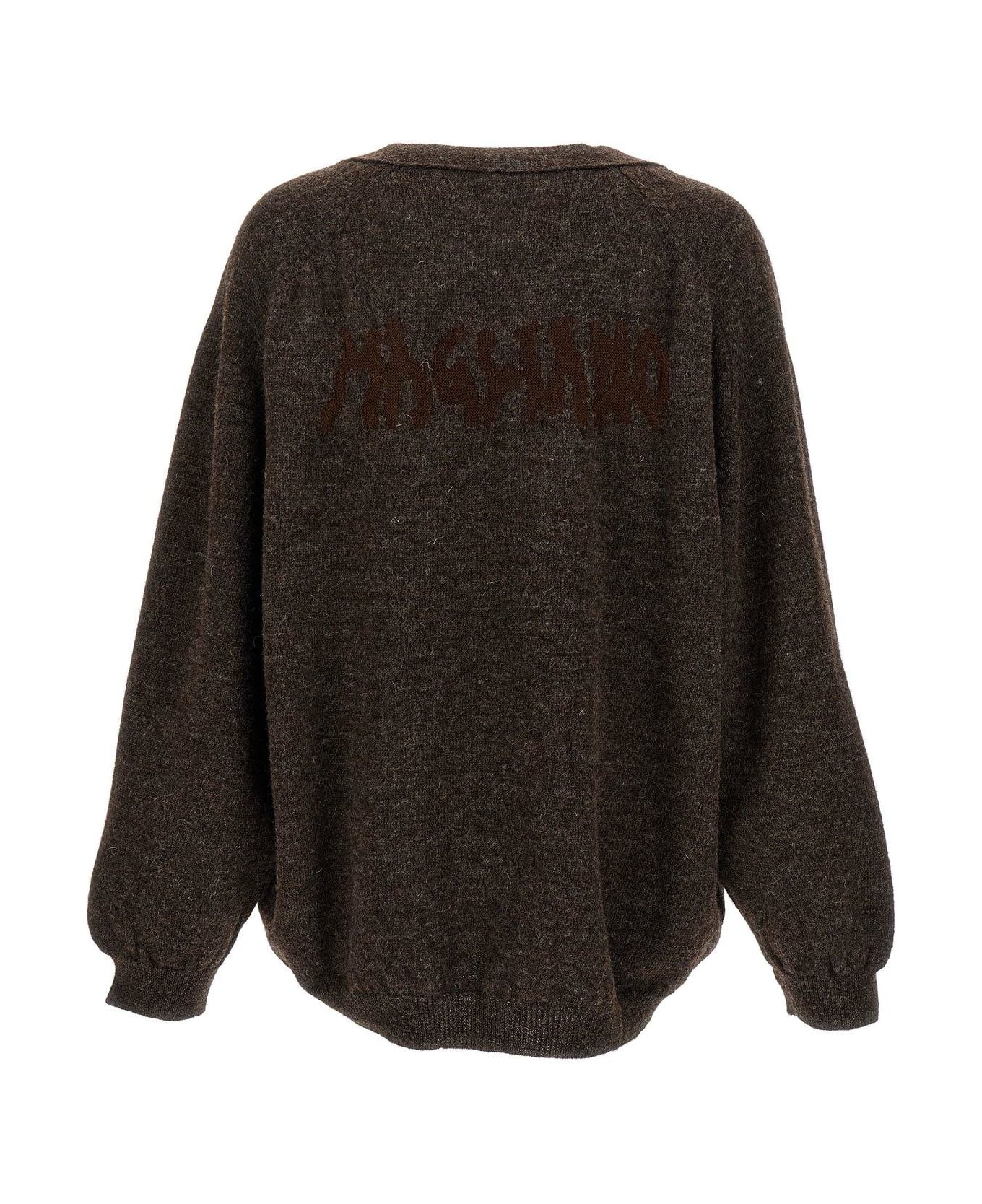 Magliano Grampa Logo Detailed Cardigan - BROWN