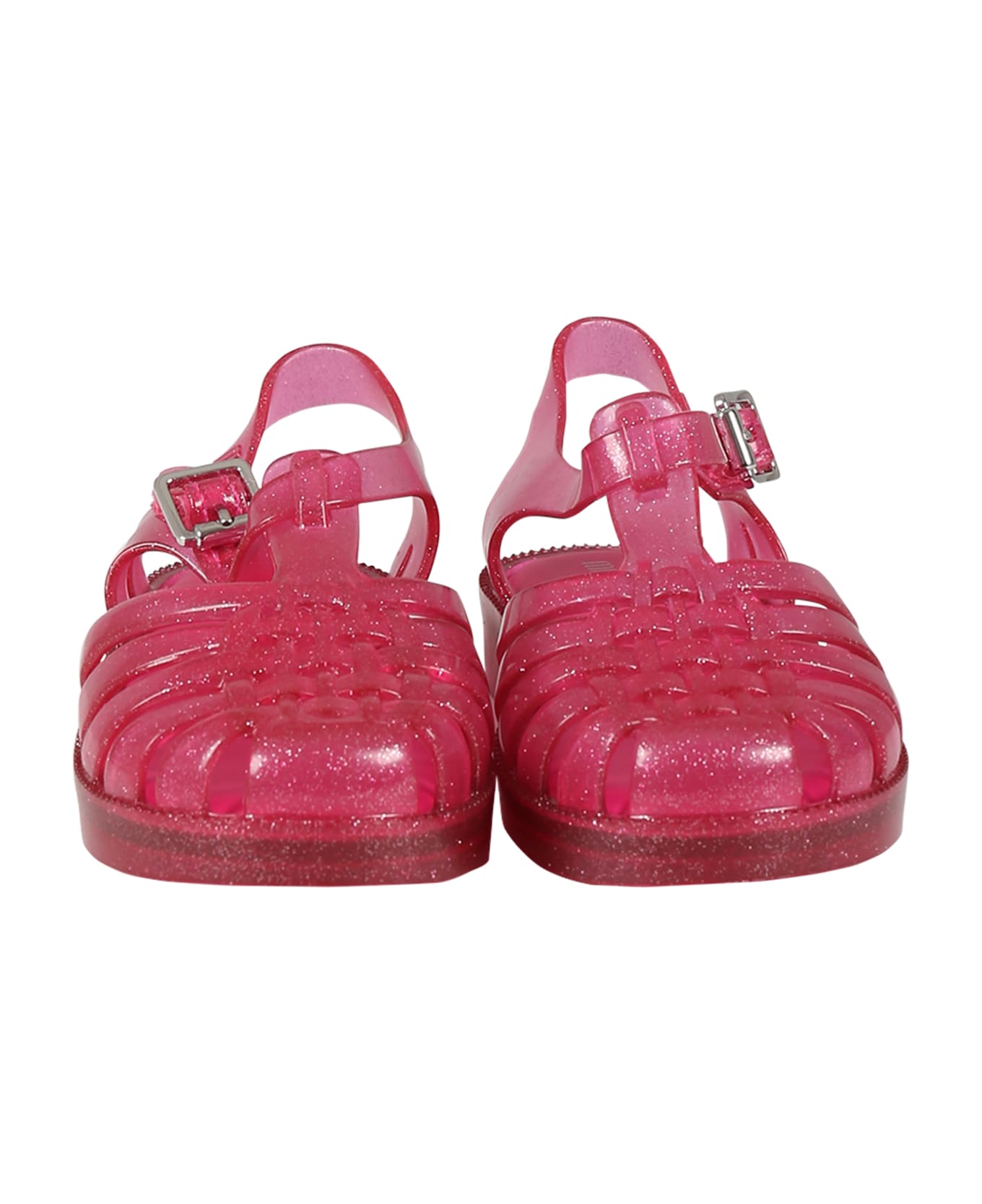 Melissa Fuchsia Sandals For Girl With Logo - Fuchsia シューズ