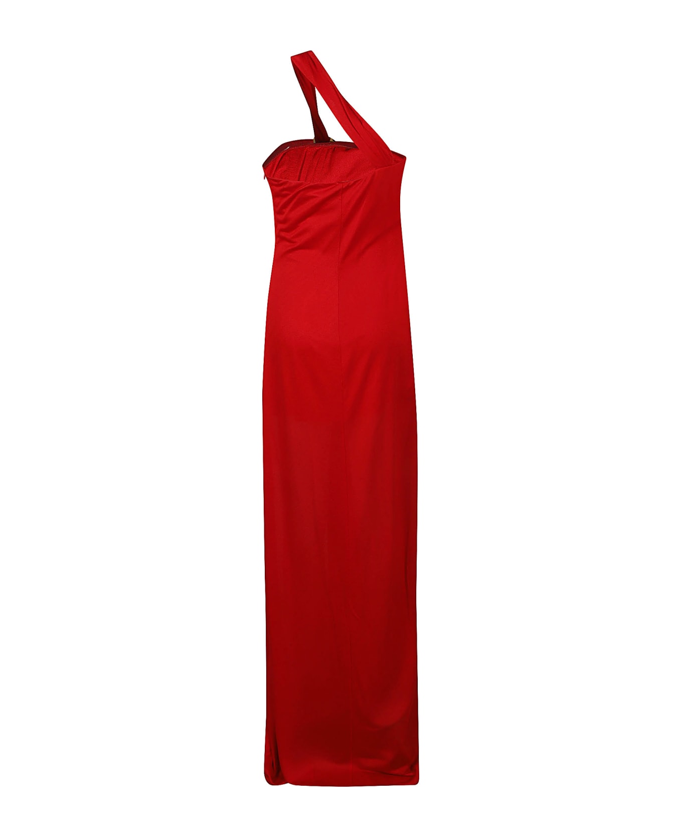 Blumarine Off-shoulder Long Dress - Lipstick Red