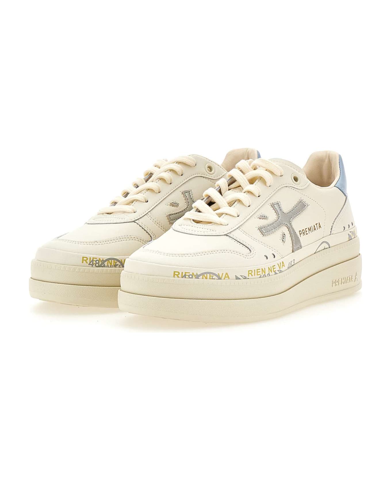 Premiata "micol6789" Sneakers - WHITE/lightBLUE