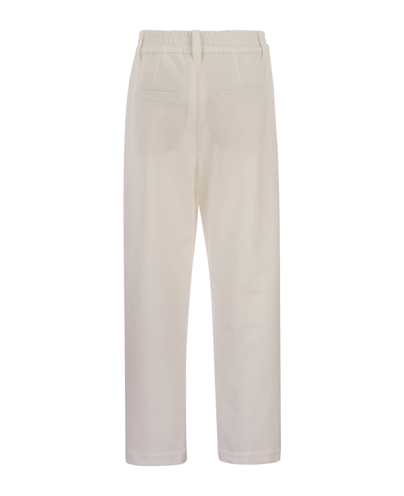 Brunello Cucinelli Baggy Trousers - White ボトムス