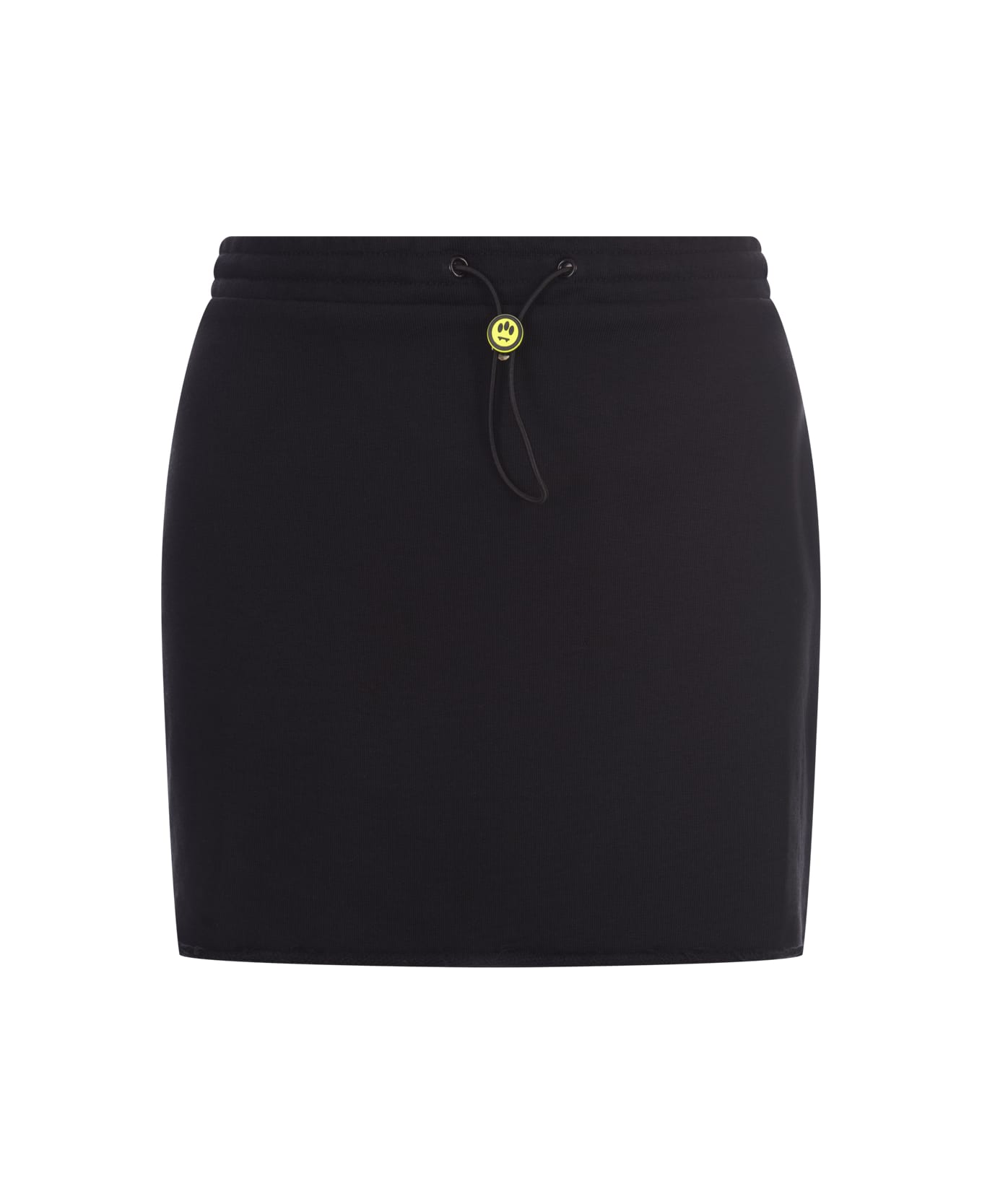 Barrow Black Mini Skirt With Drawstring - Black